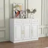 Aparador de Madera Maciza para Uso Doméstico, Gabinete de Almacenamiento, Diseño Moderno Simple, Gabinete Lateral para Casa de Autoconstrucción, Gabinete de Recibidor, Gabinete para Buda, Tablero Ecológico