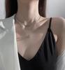 Colar de aço titânio Feminino Design de luxo leve de alta qualidade hip hop corrente de clavícula hot girl corrente de suéter acessórios de nicho temperamento