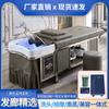 Cama Lavacabezas Tailandesa de Acero Inoxidable para Peluquería Salón de Belleza Especial Cama Lavacabezas Circulación de Agua Cama para Terapia Capilar Masaje Cama de Fumigación