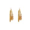 Brincos Argola Redondos de Zircônia com Pino de Prata Galvanizado a Ouro Real Nicho Alto Padrão Exquisitos Versáteis Brincos de Luxo Leve Elegantes para Mulheres