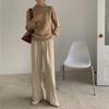 Nuevo Buena Calidad 2023 Nuevo Cuello Alto Base Color Sólido Cuello Alto Ajustado Camiseta Base Top Mujer