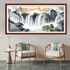 A pintura decorativa de fundo para TV na sala de estar tem apoiador casa e tudo Xing pintura paisagística chinesa nova autoadesiva água para ganhar dinheiro pintura