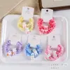 Laços de Cabelo Infantis Doces, Pacote com 2 Cordões de Cabelo Embalados em Cartão, Scrunchies de Animais de Desenho Super Fofos, Acessórios de Cabelo, Elásticos para Rabo de Cavalo