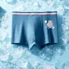 Ropa interior de malla de seda helada para niños, verano, fina, estampado de dibujos animados, calzoncillos tipo bóxer para niños mayores, pantalones cortos de boxeador para estudiantes, exportación