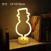 Lâmpada de Mesa para Modelagem LED Neon Transfronteiriça Lâmpada de Atmosfera Celebridade da Internet Decoração de Quarto para Festas de Natal Lanterna