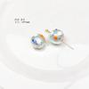 Pendientes acrílicos tipo sándwich con forma de estrella, plisados, con forma de gota de aceite, de colores claros y bonitos, hechos a mano. Material para pendientes: accesorios.
