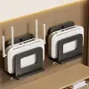 Estante para router, estante de almacenamiento WiFi montado en la pared, estante de almacenamiento extensible sin perforaciones para decodificador de TV montado en la pared