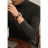 [Lana y Seda de Morera] Camiseta Interior Térmica de Manga Larga Doble Cara Suave y Cálida de Felpa para Hombre Otoño e Invierno 2026 Camisa de Capa Base de Cuello Alto
