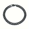 Pulseira de Moagem Seis Lados em Aço Inoxidável Venda Quente Transfronteiriça Moda Masculina Simples Pulseira Cubana Pulseira de Aço Titânio Banhada a Ouro 18K