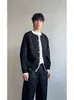 Suéter de Tricô Novo Simples Estilo Japonês Moda Tendência Temperamento Harajuku Ins Alta Qualidade Veludo Ártico Suéter Falso de Duas Peças