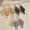 Pendientes de Hoja Transfronterizos Europeos y Americanos para Mujer, Pendientes de Parche de Nicho con un Toque de Lujo Ligero y de Alta Gama, Accesorios Versátiles y de Moda