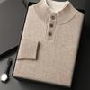 Suéter de cashmere de alta qualidade de marca moderna masculina, suéter da moda para usar por baixo, gola alta leve, outono e inverno, suéter novo espesso