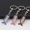 Suministro Transfronterizo de Colgantes Metálicos con Forma de Pez Letra, Accesorios para Llaveros de Joyería, Accesorios para Ropa, Colgantes para Equipaje y Teléfonos Móviles