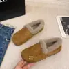 Zapatos de Algodón Cálidos Planos de Invierno 2025, Estilo Retro, Boca Baja, Forrados de Felpa, Slip-On, Suela Suave, Antideslizantes, Estilo Birkenstock