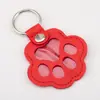 Pata de Gato de Cuero Pata de Perro Piel de Mascota Colección Colgante Gato Pequeño Perro Memorial Etiqueta Anti-Pérdida Colgante de Cuero