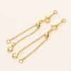 Com corrente de extensão de anel corrente de cauda 18k alta cor pulseira diy corrente universal corrente de ajuste fecho de corrente extensão de colar corrente de acabamento