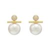 2024 Nueva Moda Diseño de Alta Gama Aretes de Perlas Simples Combinan con Todo Aretes de Circonita Nicho para Mujer Micro-incrustación Francesa