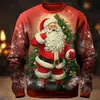 Europa y Estados Unidos 2024 transfronterizo nuevo Navidad Halloween impresión digital 3D moda para hombres y mujeres suéter de cuello redondo COS