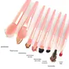 Conjunto de 8 Pincéis de Maquiagem para Iniciantes, Ferramentas de Beleza, Iluminador, Pó Solto, Blush, Pincéis para Sombra, Estilo Portátil para Fixar Maquiagem