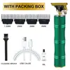 Cortador de Cabelo T9 Transfronteiriço Recarregável Aparador de Esculpir Calvo Elétrico Cortador de Cabelo Cabeça de Óleo Cortador de Cabelo Elétrico