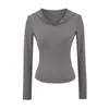 Tops Sexys con Capucha y Manga Larga Pure Lust para Mujer Otoño Nuevo Camisetas Básicas Sexys Camisetas Deportivas Casuales para Fitness