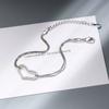 Moda para Mujer Pulsera Dulce Amor Estilo Coreano Sencilla de Doble Capa en Forma de Corazón Primera Joya
