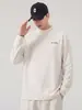Camiseta de hombre Anyang de peso pesado 250 g, cuello semi-alto, manga larga, nuevo estilo otoño 2026, adecuada como capa interior o capa base