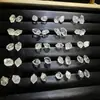 Pendientes de plata de ley s925 con diamantes naturales brillantes en bruto, pendientes originales únicos irregulares de energía de cristal de aceite personalizados