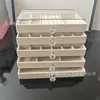 Nova Caixa de Armazenamento de Joias Transparente PET Tipo Gaveta de 5 Camadas Brincos Colar Anel Suporte de Exibição de Joias Caixa de Joias