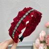 Aro de Pelo Plegado de Terciopelo Estrella de Corea del Sur Nuevo para Otoño e Invierno para Mujer Aro de Pelo a Presión con Tira de Taladro de Alto Grado Accesorios para el Cabello Maillard