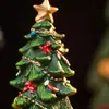 Decoraciones Navideñas de Nuevos Productos Transfronterizos Adornos de Mini Árbol de Navidad de Resina Europea Decoraciones de Escritorio para Fiestas