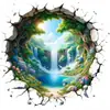 Padrões de Paisagem Visualmente Atraentes, Adesivos Decorativos para Parede de Portas e Janelas de Restaurantes, Adesivos à Prova d'Água para Carroceria