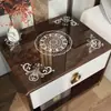 Alfombrilla de Mesa para Mesita de Noche de Vidrio Suave Transparente con Encaje Estilo Americano, PVC, Impermeable, Resistente al Aceite, Resistente al Calor, Mantel y Alfombrilla de Mesa sin Lavado