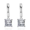 Pendientes de temperamento simple con circonitas cuadradas, pendientes de diamantes cuadrados europeos y americanos, pendientes geométricos, pendientes al por mayor