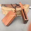 Colgante de Madera de Azufaifo Natural con Apertura Lateral, un Amuleto Protector que Puede Contener un Papel de Dibujo, Colgante de Madera Exquisito para Uso Taoísta
