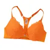 Sujetador push-up estilo T-back con cierre frontal Zeriluna, suave y cómodo de llevar, encaje elegante, disponible en varios colores