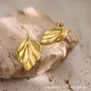 Europa e Estados Unidos brincos geométricos irregulares transfronteiriços aço inoxidável banhado a ouro 18k moda moda brincos hidráulicos joias