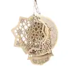 Artesanías de Madera Transfronterizas Linternas Decorativas Festivas Más Vendidas Adornos Colgantes de Estrella y Luna Decoraciones DIY Colgantes de Rodajas de Madera