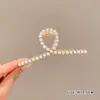 Pinzas para el cabello de alta gama para mujer para la parte posterior de la cabeza, exquisitas pinzas de garra de perla para el día a día, elegantes pinzas de tiburón para salir, venta al por mayor de artículos pequeños de Yiwu
