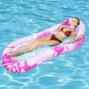 2023 nuevo patrón de puntos sillón reclinable adulto engrosado inflable de agua hamaca plegable cama flotante anillo de natación