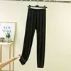 Pantalones casuales de verano para mujer, a prueba de mosquitos, tela modal fina, con puño en los tobillos, se pueden usar al aire libre, pantalones para aire acondicionado
