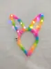 Nueva Diadema de Felpa Luminosa con Orejas de Conejo y 10 Luces, Orejas de Conejo Parpadeantes, Venta al por Mayor para Puestos, Súper Popular