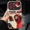 Funda para Teléfono Spider-Man Ventana Grande Manzana 17 Pro Max iPhone 16 Pro Nuevo Modelo 15/14 Silicona 78 Anti-Caída