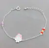 Prata de lei S925 novo esmalte gota fofo desenho animado pulseira pulseira de menina estudante fábrica de joias de prata transfronteiriça vendas diretas