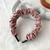 Transfronteiriço Amazon veludo versão coreana do novo headband simples plissado cor sólida moda tecido pressão cabelo faixa hairpin