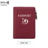 Nuevo Transfronterizo Bolsa para Pasaporte Antirrobo RFID Pebbled Portátil Soporte para Pasaporte Multifuncional Bolsa para Documentos y Boletos de Viaje