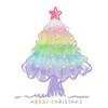 Decorações Coloridas de Árvore de Natal Transfronteiriças Adesivos de Janela com Eletrostática Montagem de Cena Festiva Adesivos para Porta de Vidro