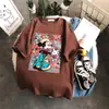 Nueva Camiseta 2021 para Mujer Verano Mujer Coreana Talla Grande Longitud Media Dibujos Animados Manga Corta Camiseta Suelta Pequeña para Mujer
