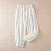 Pantalones de Algodón y Lino, Nuevo Estilo Chino, Ropa Artística Retro para Mujer, Verano Holgados, Adelgazantes, Frescos, de Secado Rápido, Pantalones Largos
