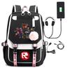 Bolso de hombro con carga USB para hombre y mujer, periférico de juego Roblox transfronterizo, mochila escolar para estudiantes de secundaria, bolso para computadora de gran capacidad